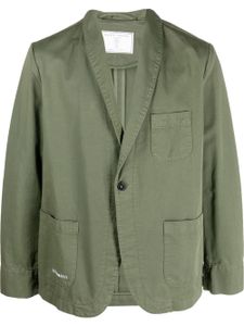 Société Anonyme blazer boutonné à logo imprimé - Vert