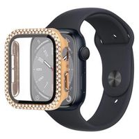 Strass Decoratief Apple Watch Series 9/8/7 Case met Screenprotector - 41mm - Goud - thumbnail