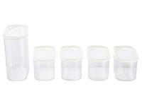 SILVERCREST Vershoudbakjes 5-delig (Set 2 maten/wit)