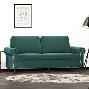 Tweezitsbank 140 cm fluweel donkergroen