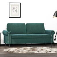 Tweezitsbank 140 cm fluweel donkergroen