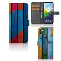 Motorola Moto G9 Power | Book Style Case | Wood Heart - Cadeau voor je Vriend