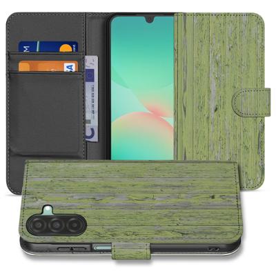 Samsung Galaxy A17 | Book Style Case | Green Wood