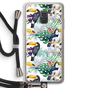 Tukans: Samsung Galaxy A8 (2018) Transparant Hoesje met koord