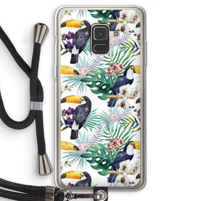 Tukans: Samsung Galaxy A8 (2018) Transparant Hoesje met koord