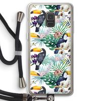 Tukans: Samsung Galaxy A8 (2018) Transparant Hoesje met koord