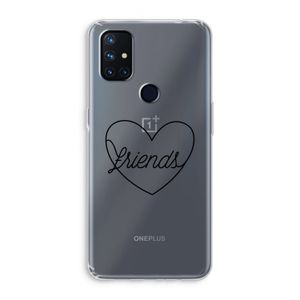Friends heart black: OnePlus Nord N10 5G Transparant Hoesje