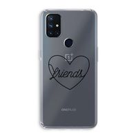 Friends heart black: OnePlus Nord N10 5G Transparant Hoesje