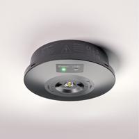 Fuga - LED Opbouwspot Vierkant Noodverlichting Zwart - 3 Watt 280 Lumen - Verwisselbare lens - IP65 waterdicht - 3 uur noodaccu (3300 mAh) - 6500K daglicht wit - Autotest functie