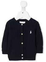 POLO RALPH LAUREN KIDS pull Polo Pony en maille torsadée - Bleu - thumbnail