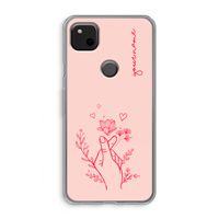 Giving Flowers: Google Pixel 4a Transparant Hoesje