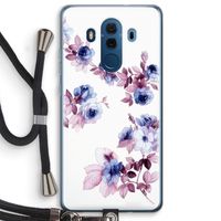 Waterverf bloemen: Huawei Mate 10 Pro Transparant Hoesje met koord