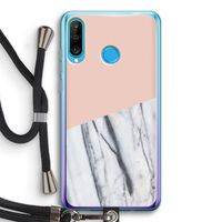 A touch of peach: Huawei P30 Lite Transparant Hoesje met koord A touch of peach: Huawei P30 Lite Transparant Hoesje met koord