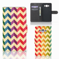 Samsung Galaxy J7 2016 | Telefoon Hoesje | Zigzag Multi Color