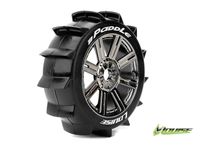 Louise B-PADDLE Soft banden op black chrome spaakvelgen voor 1/8 buggy