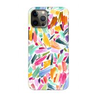 Watercolor Brushstrokes: Volledig geprint iPhone 12 Hoesje