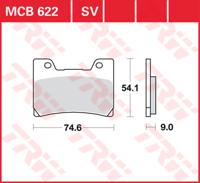 TRW Remblokken, en remschoenen voor de moto, MCB622SV Sinter street