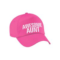 Awesome aunt pet / cap voor tante roze voor dames - thumbnail