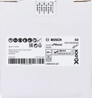 Bosch Accessoires X-LOCK Fiberschijf, 115mm, G 60, R444, Expert for Metal - 1 stuk(s) - 2608619167 - thumbnail