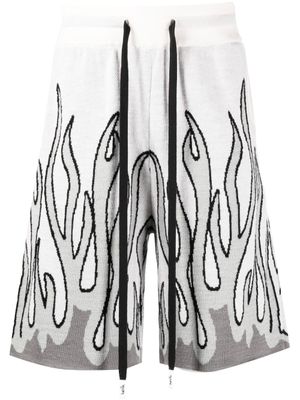 Haculla short Un In Flames en maille intarsia - Blanc