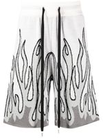 Haculla short Un In Flames en maille intarsia - Blanc - thumbnail