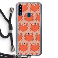 Krab: Samsung Galaxy A20s Transparant Hoesje met koord Krab: Samsung Galaxy A20s Transparant Hoesje met koord