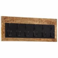 VidaXL Wandkapstok met 6 haken massief mangohout VidaXL Wandkapstok met 6 haken massief mangohout