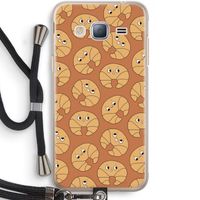 Croissant: Samsung Galaxy J3 (2016) Transparant Hoesje met koord