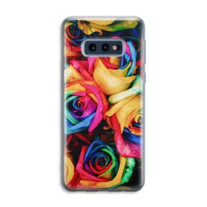 Neon bloemen: Samsung Galaxy S10e Transparant Hoesje