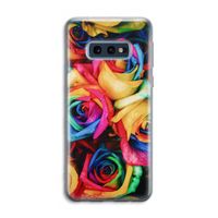 Neon bloemen: Samsung Galaxy S10e Transparant Hoesje Neon bloemen: Samsung Galaxy S10e Transparant Hoesje