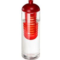 Rode drinkfles/waterfles met fruit infuser 850 ml - thumbnail