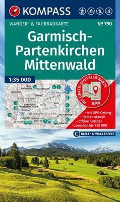 Wandelkaart 790 Garmisch-Partenkirchen , Mittenwald | Kompass