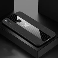 Voor vivo Y95 XINLI stiksels doek textuur schokbestendig TPU beschermhoes (zwart)