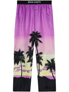 Palm Angels pantalon droit à imprimé coucher de soleil - Violet