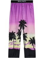 Palm Angels pantalon droit à imprimé coucher de soleil - Violet - thumbnail