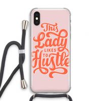 Hustle Lady: iPhone XS Transparant Hoesje met koord