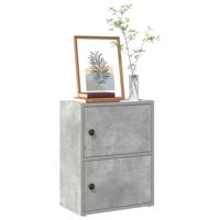 Boekenkast 40x24x52 cm bewerkt hout betongrijs