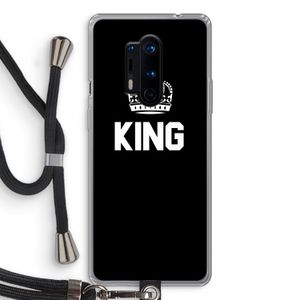 King zwart: OnePlus 8 Pro Transparant Hoesje met koord