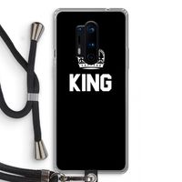 King zwart: OnePlus 8 Pro Transparant Hoesje met koord