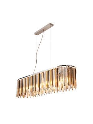 Hanglamp Clarissa 8Lt Chrome Metal & Mixed Glass