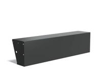 Keerwand aluminium recht 200x40x50cm. brede bovenrand