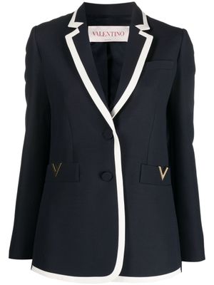 Valentino Garavani blazer Crepe Couture - Bleu