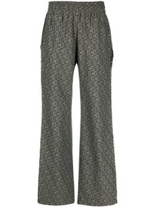 GCDS pantalon ample à motif monogrammé - Vert