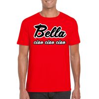 Rode bankovervaller Bella Ciao t-shirt voor heren 2XL  -