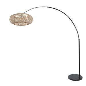 Steinhauer Vloerlamp Sparkled light bamboe beige zwart