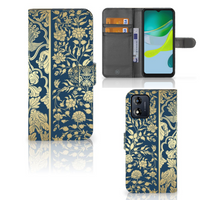 Motorola Moto E13 4G Hoesje Beige Flowers - thumbnail