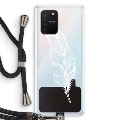 Pluim: Samsung Galaxy S10 Lite Transparant Hoesje met koord