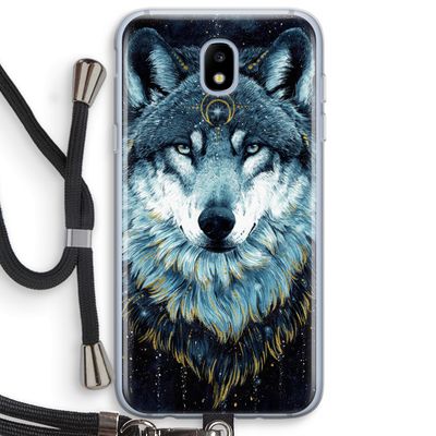 Darkness Wolf: Samsung Galaxy J5 (2017) Transparant Hoesje met koord