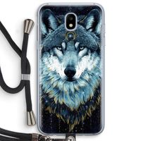 Darkness Wolf: Samsung Galaxy J5 (2017) Transparant Hoesje met koord