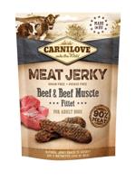 CARNILOVE Meat Jerky Beef & Beef muscle fillet - traktatie voor hond - 100g